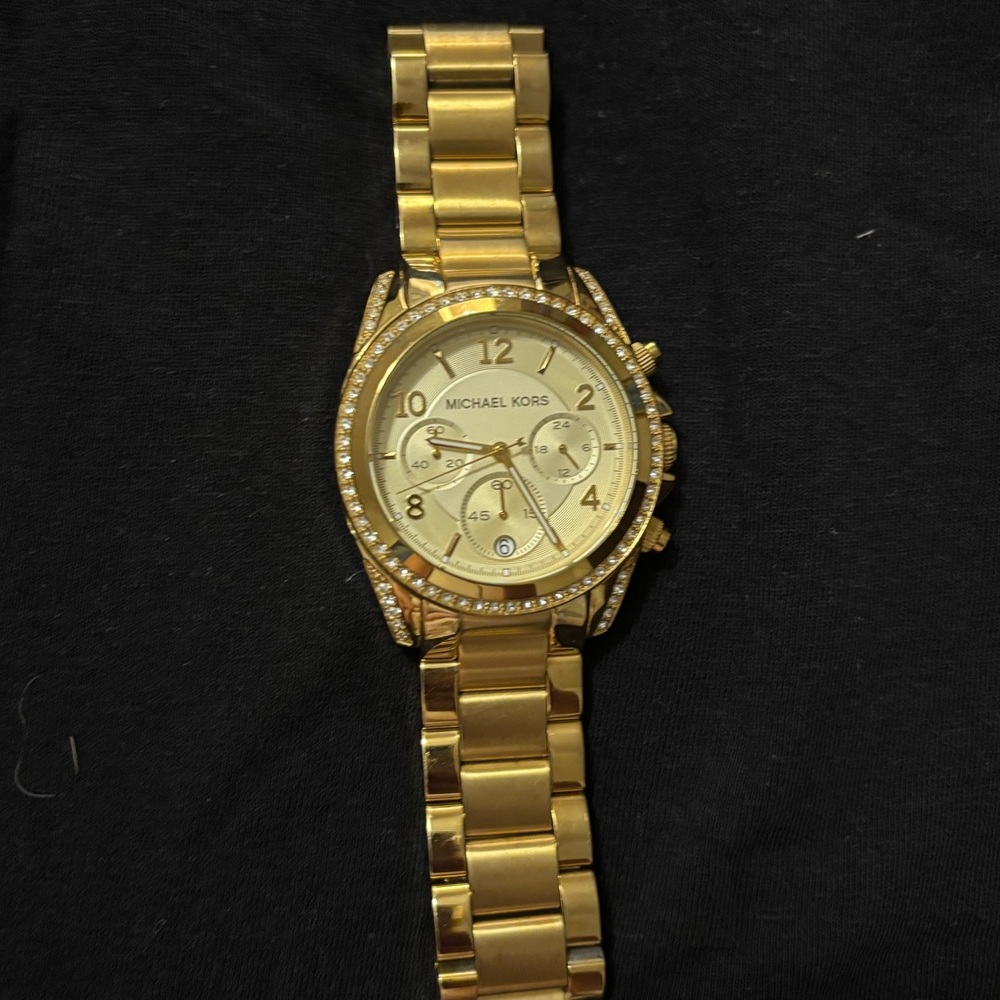 Michael Kors Gold-Tone Chronograph Watch